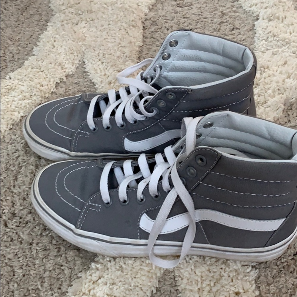 Gray high top vans